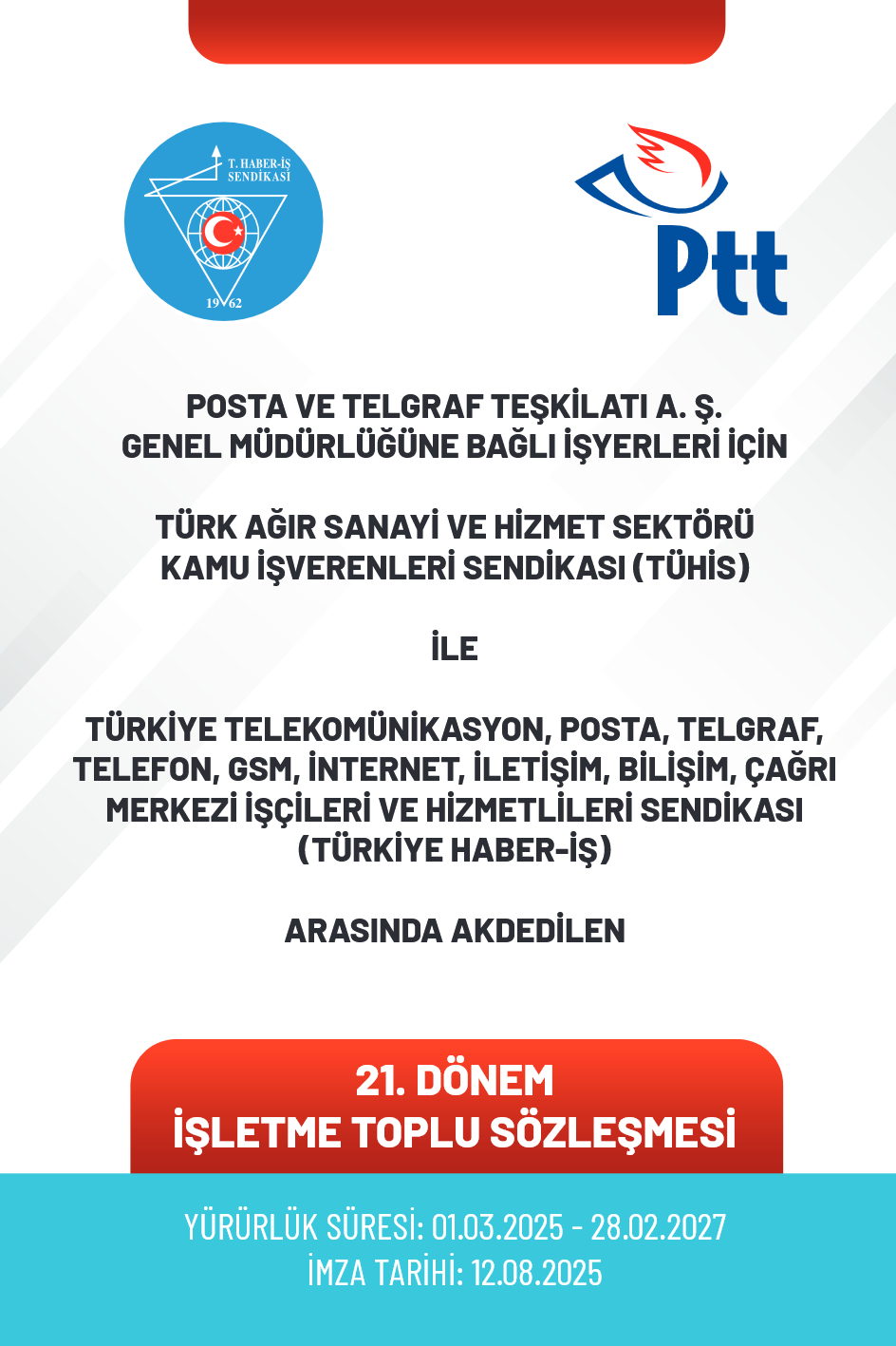 PTT 21. Dönem TİS Kitapçığı